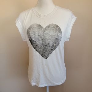 Express Graphic T-shirt Distressed Size XS - NWT